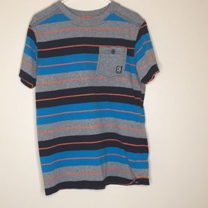 Distortion Shirt, Grey Blue and Black, Boys 6-7